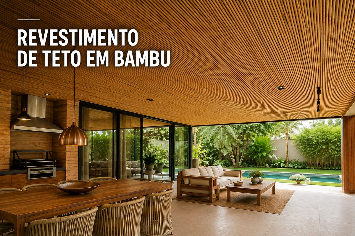 Revestimento de Teto em Bambu