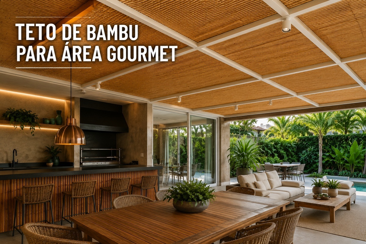 Teto de Bambu para Área Gourmet