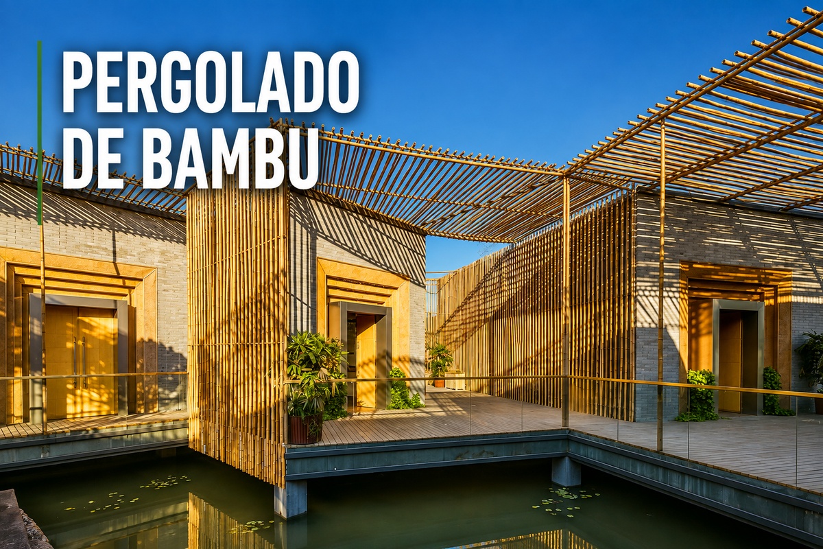 Pergolado de Bambu para Áreas Externas | Kanela Bambu